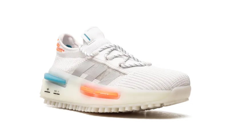 Adidas NMD NMD S1 'Footwear White Blue Orange'